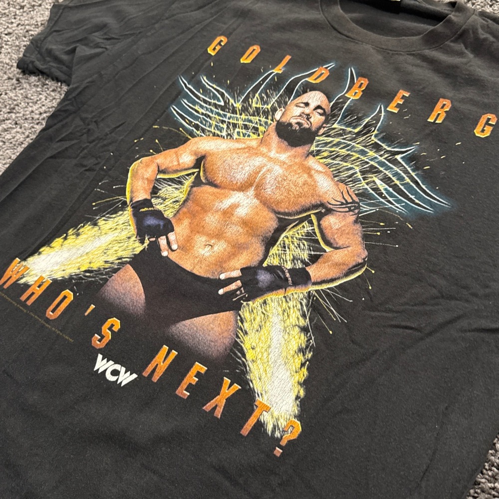 Vintage Starter Goldberg WCW T-Shirt Mens Black Excellent Graphic Print XL